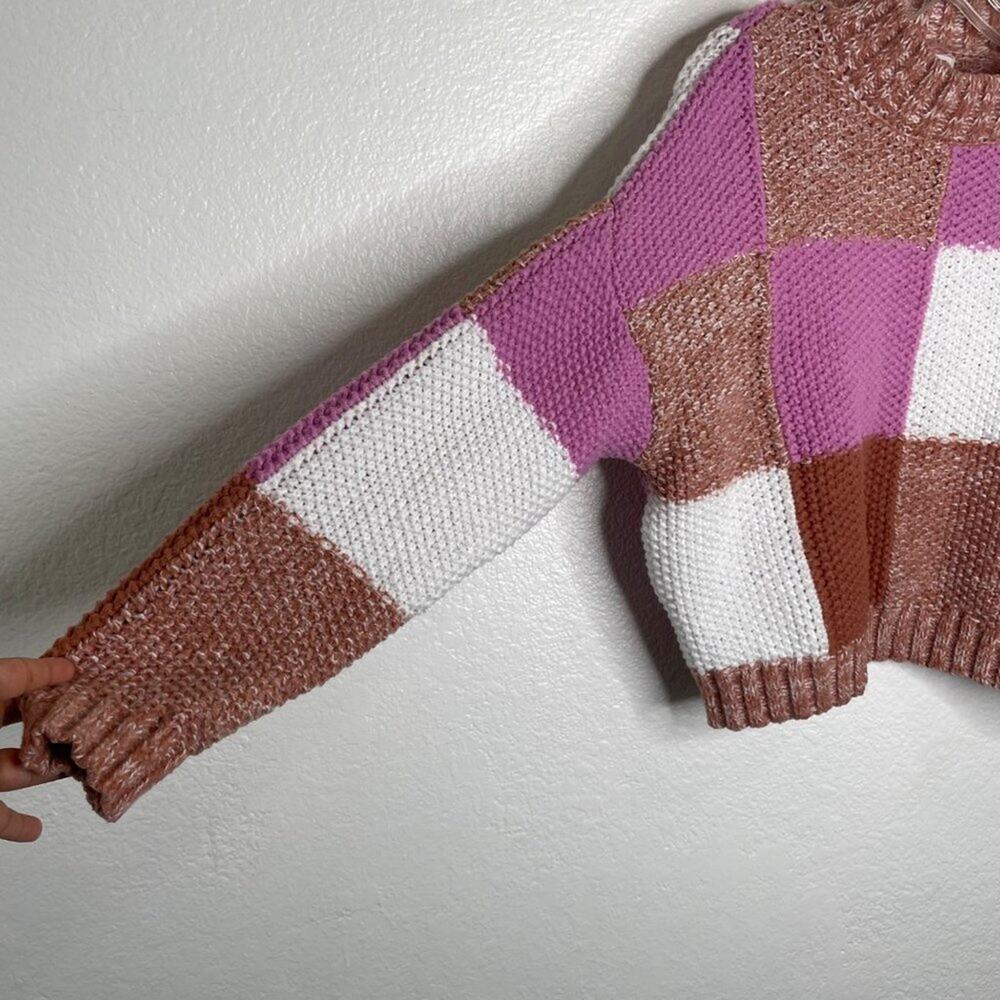 Cotton On Womens Sweater Size M Knit Color Block Long Sleeve Crew Neck Pullover - Picture 7 of 13